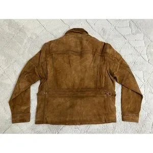 ジャケット・アウター 90s Polo Ralph Lauren suede jacket Msize Vtg 90s Polo Ralph Lauren Leather Suede Plaid Lined Bomber